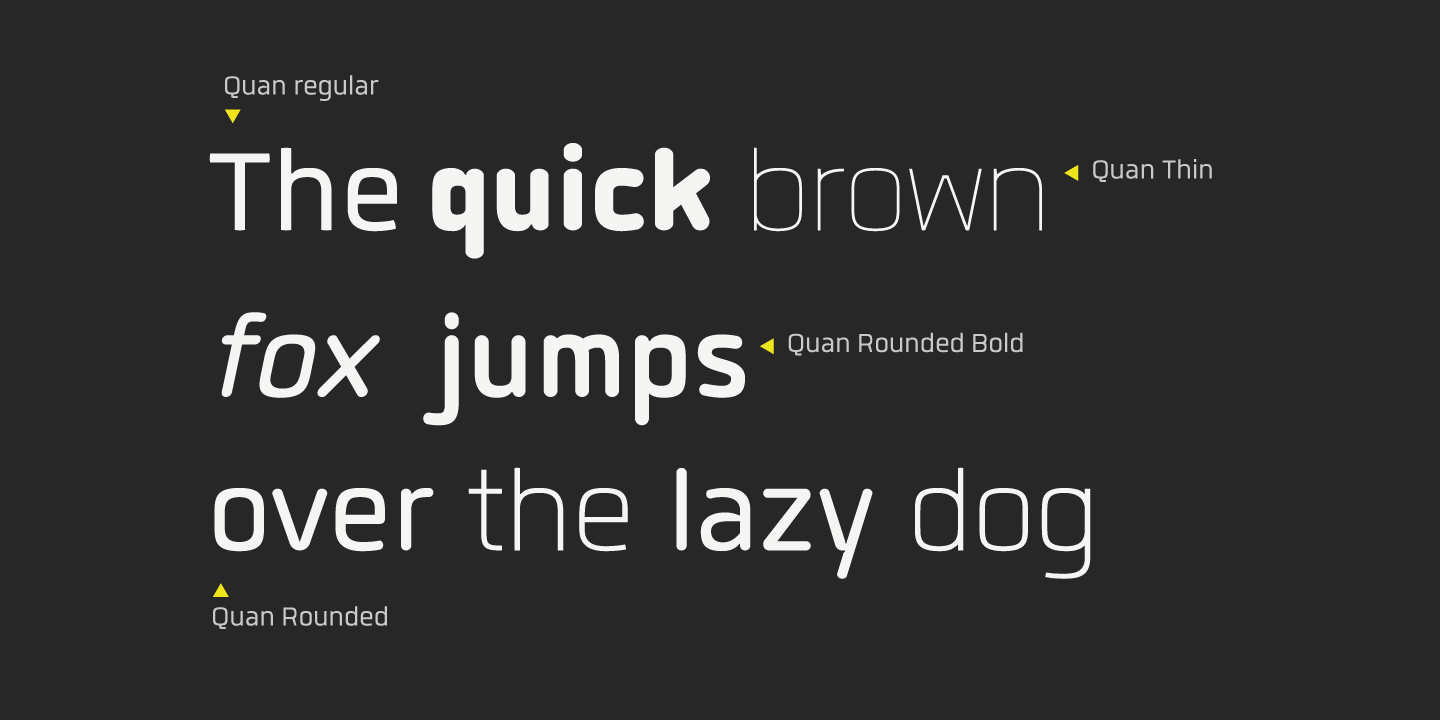 Пример шрифта Quan Rounded Extra Bold